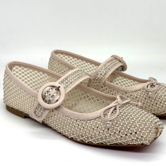 Christian Louboutin MAMASTRAPITINA Strass Crystal Mesh Ballerina Flats - Picture 10 of 16